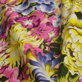 Poplin Flower Fuchsia Yellow - Ribes y Casals