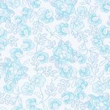 Poplin Flower Peasly Turquoise - Ribes y Casals