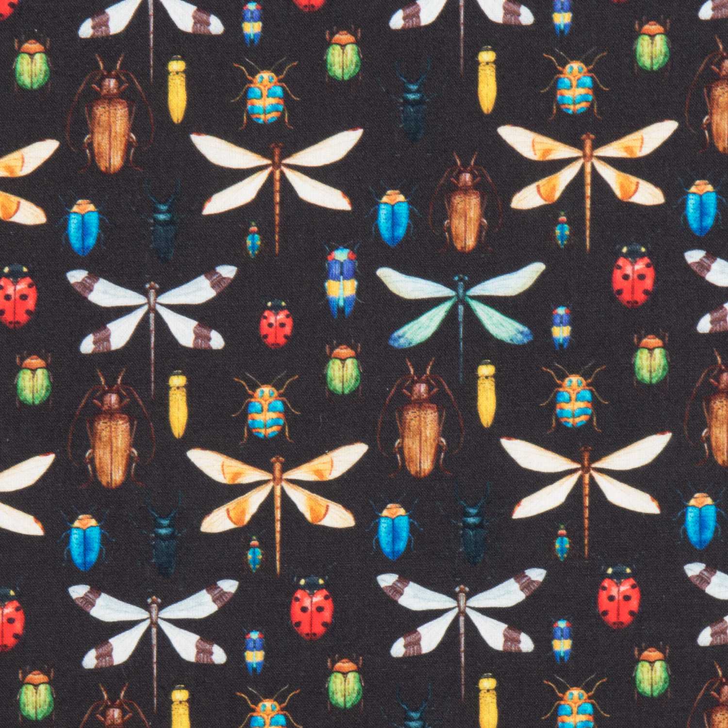 Poplin Cotton Insect Black - Ribes y Casals