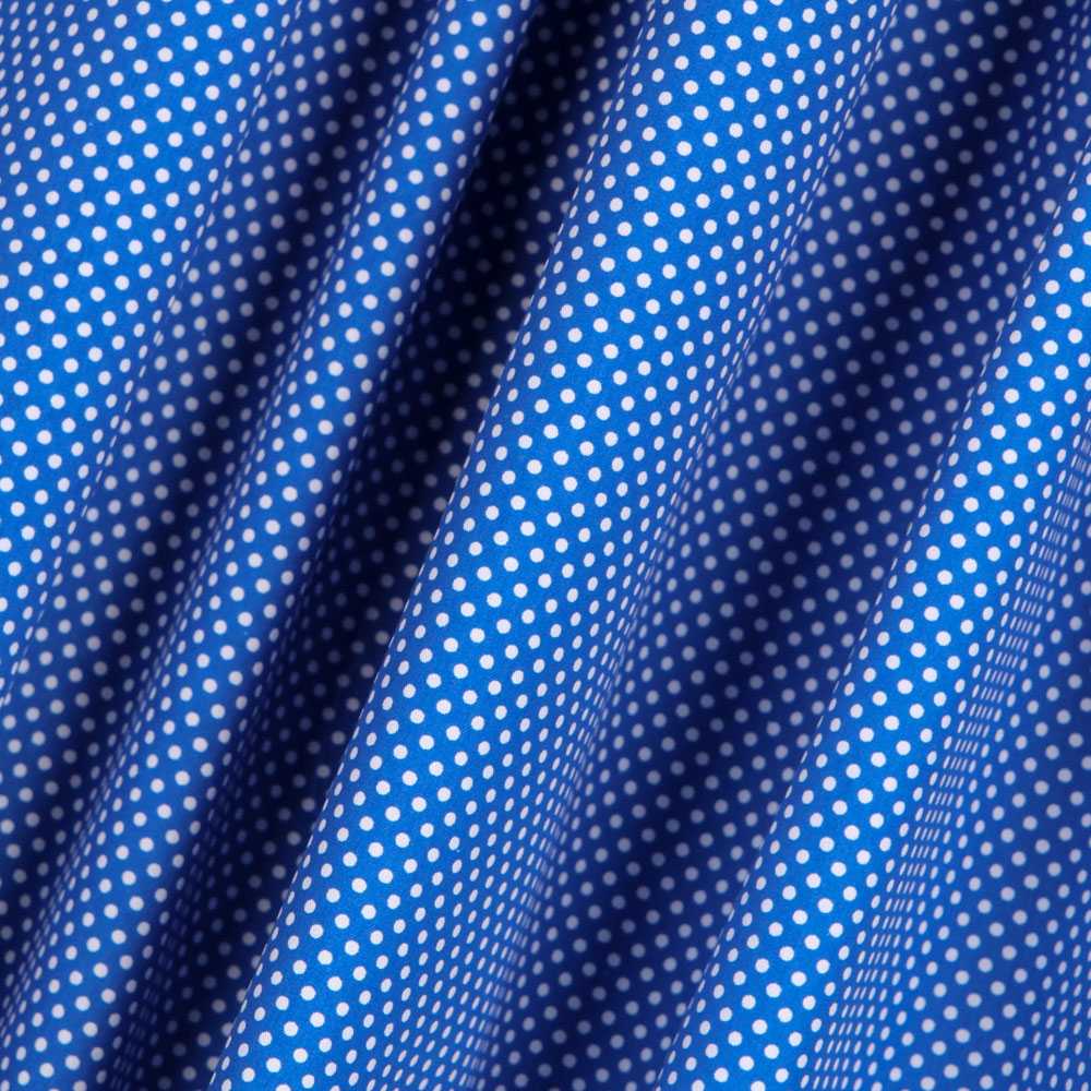 Dotted Flamenco Poplin Strong Blue Background 2mm - Ribes y Casals