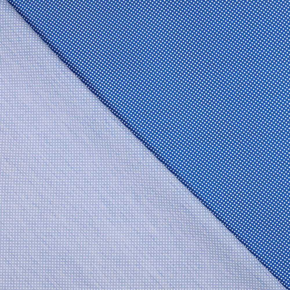 Dotted Flamenco Poplin Strong Blue Background 2mm - Ribes y Casals