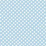 Dotted Flamenco Poplin Celeste Background 7mm - Ribes y Casals