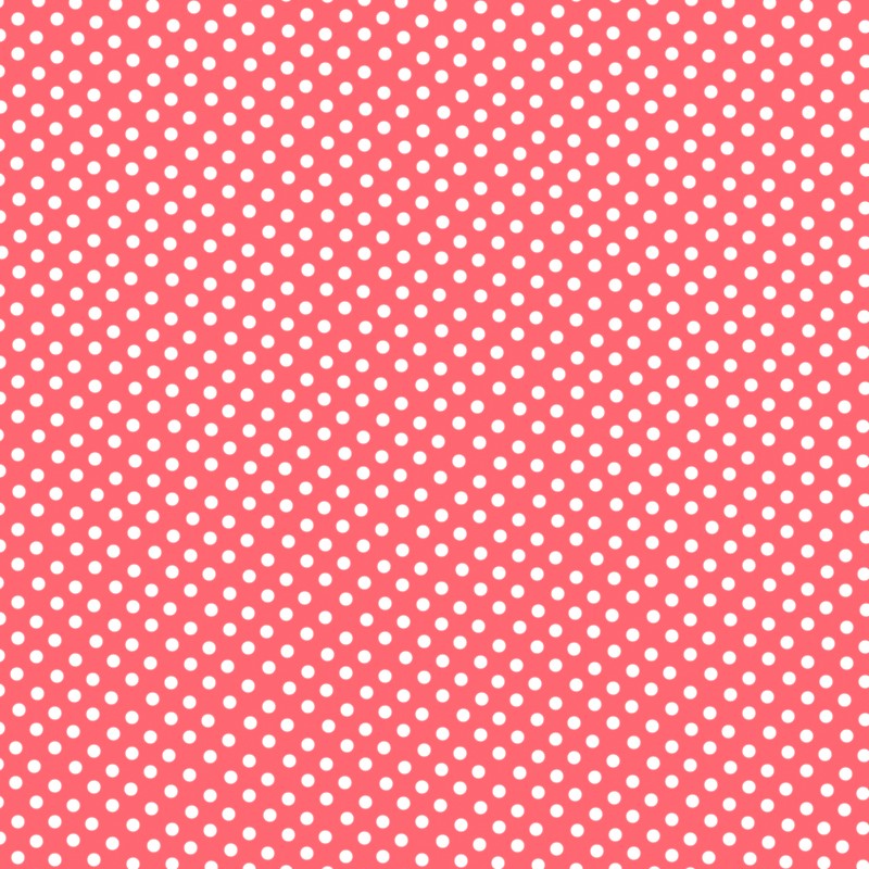 Dotted Flamenco Poplin Coral Background 2mm - Ribes y Casals
