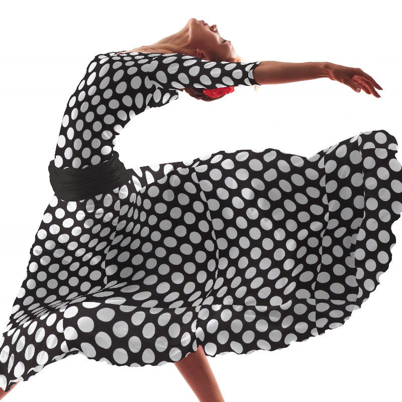 Dotted Flamenco Poplin Black 60mm - Ribes y Casals