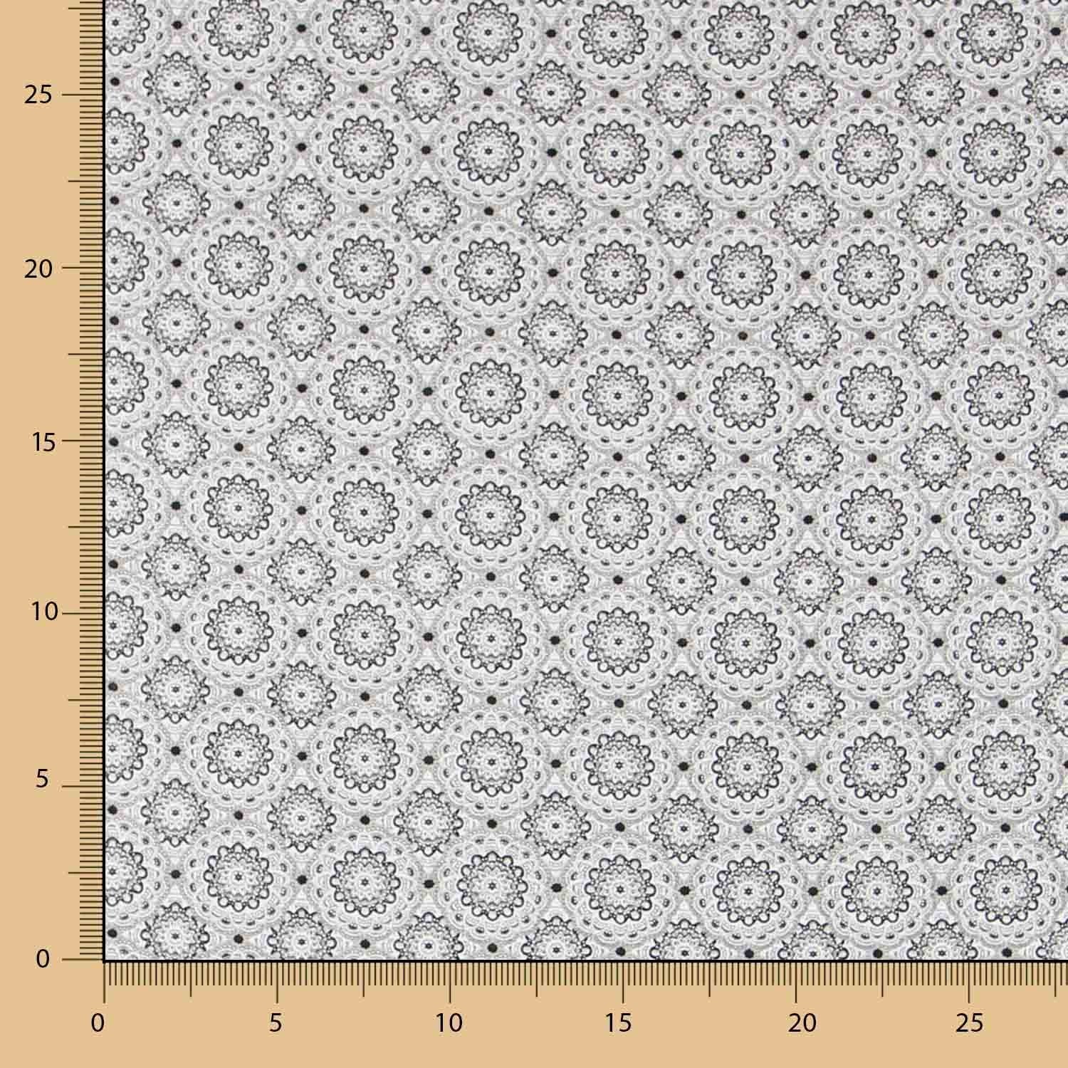 Grey Mandala Poplin - Ribes y Casals