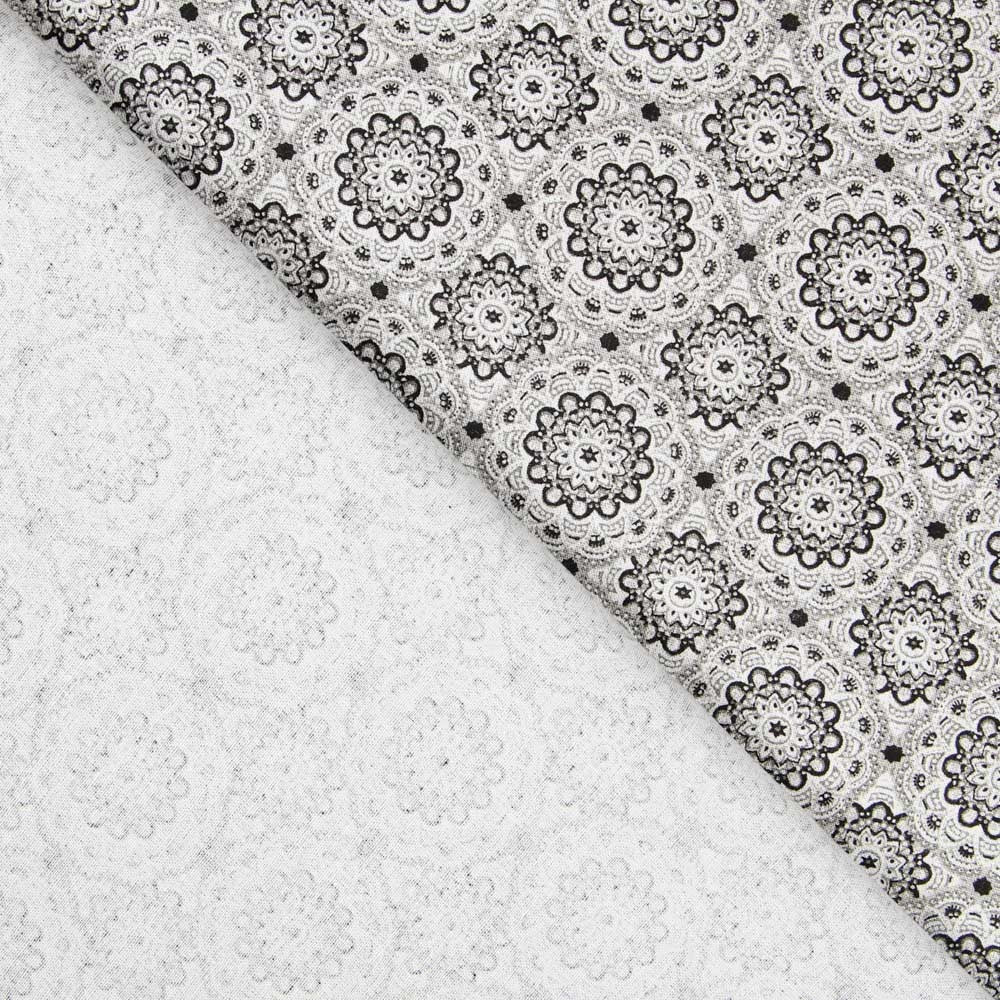Grey Mandala Poplin - Ribes y Casals