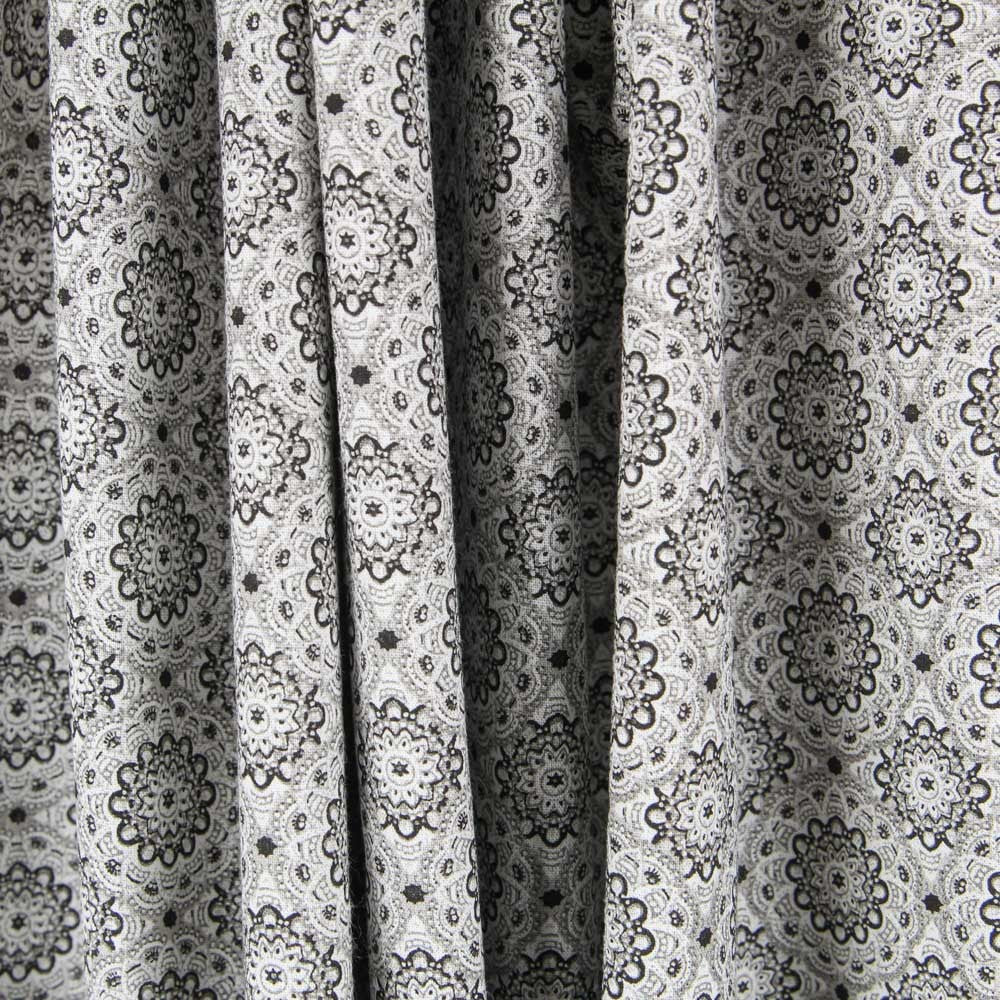 Grey Mandala Poplin - Ribes y Casals