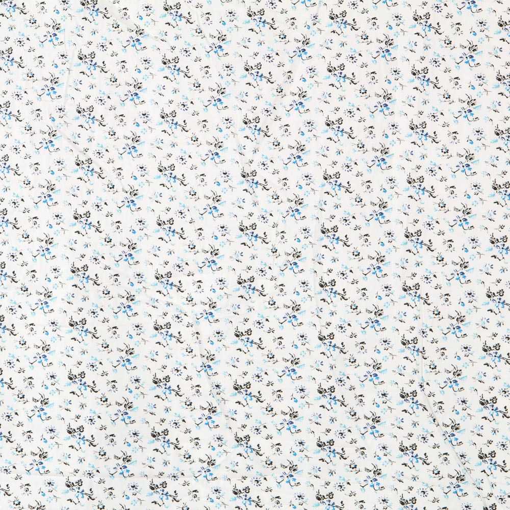 Poplin Fashion Black Blue Bouquet - Ribes y Casals