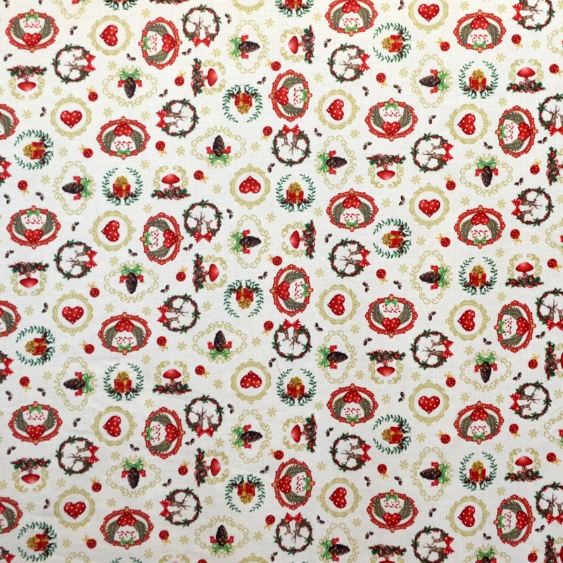 Fabric Christmas Decoration Off White - Ribes y Casals