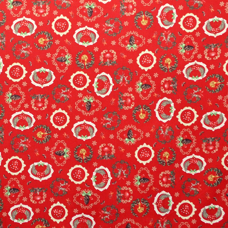 Fabric Christmas Decoration Red - Ribes y Casals