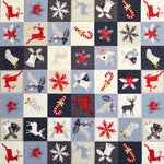Fabric Christmas Mosaic Grey - Ribes y Casals