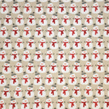 Fabric Christmas Snowmen Light Beige - Ribes y Casals