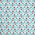 Fabric Christmas Snowmen Turquoise - Ribes y Casals