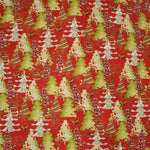Christmas Poplin Red Trees - Ribes y Casals