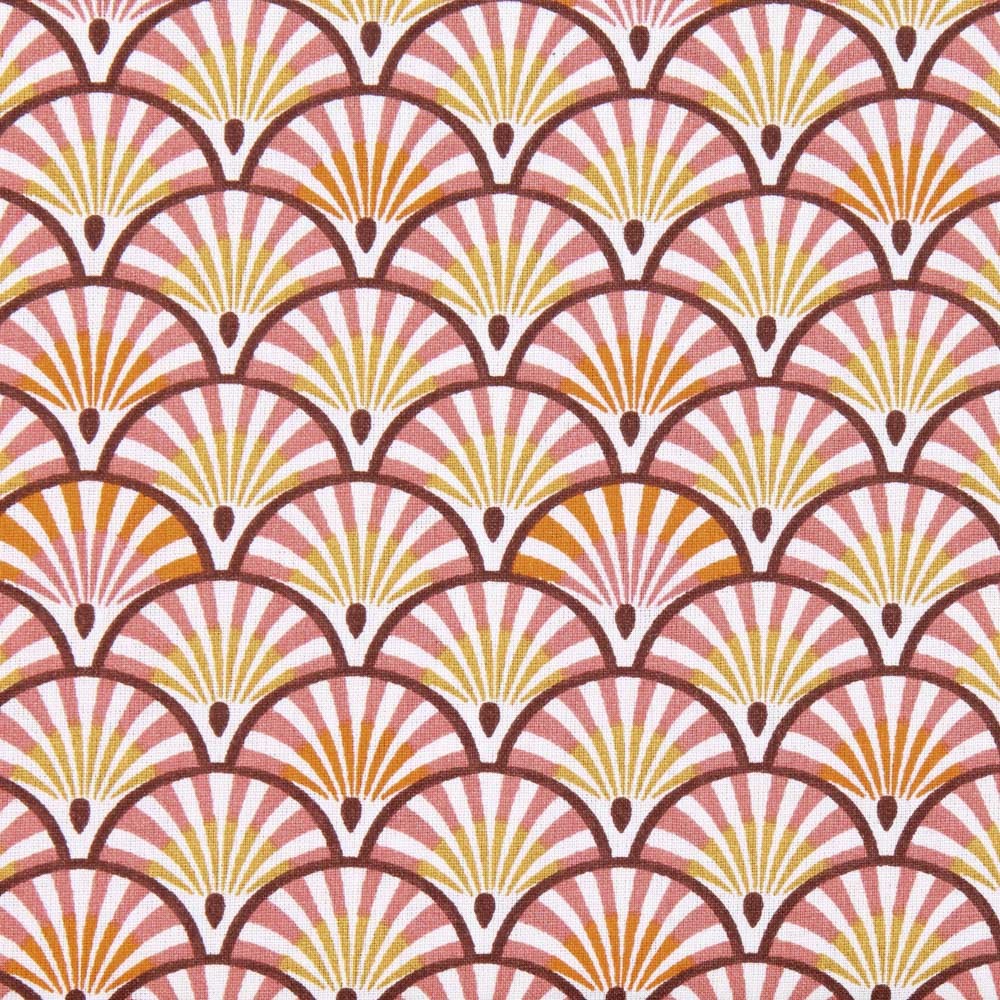 Patchwork Poplin Orange Mill - Ribes y Casals