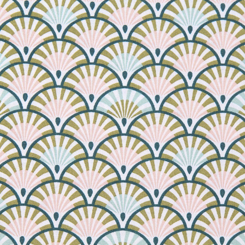 Patchwork Poplin Colorful Fans - Ribes y Casals