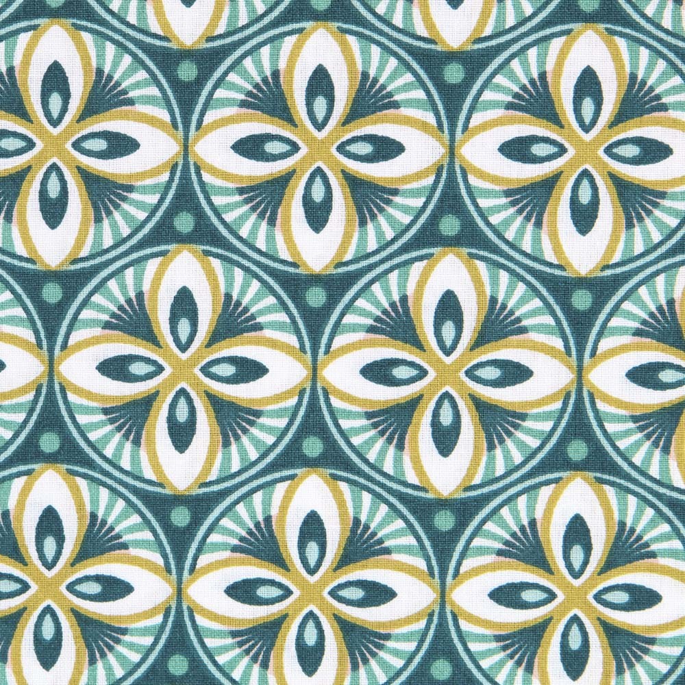 Patchwork Poplin Baroque Green - Ribes y Casals