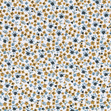 Patchwork Poplin Turquoise Flowers - Ribes y Casals