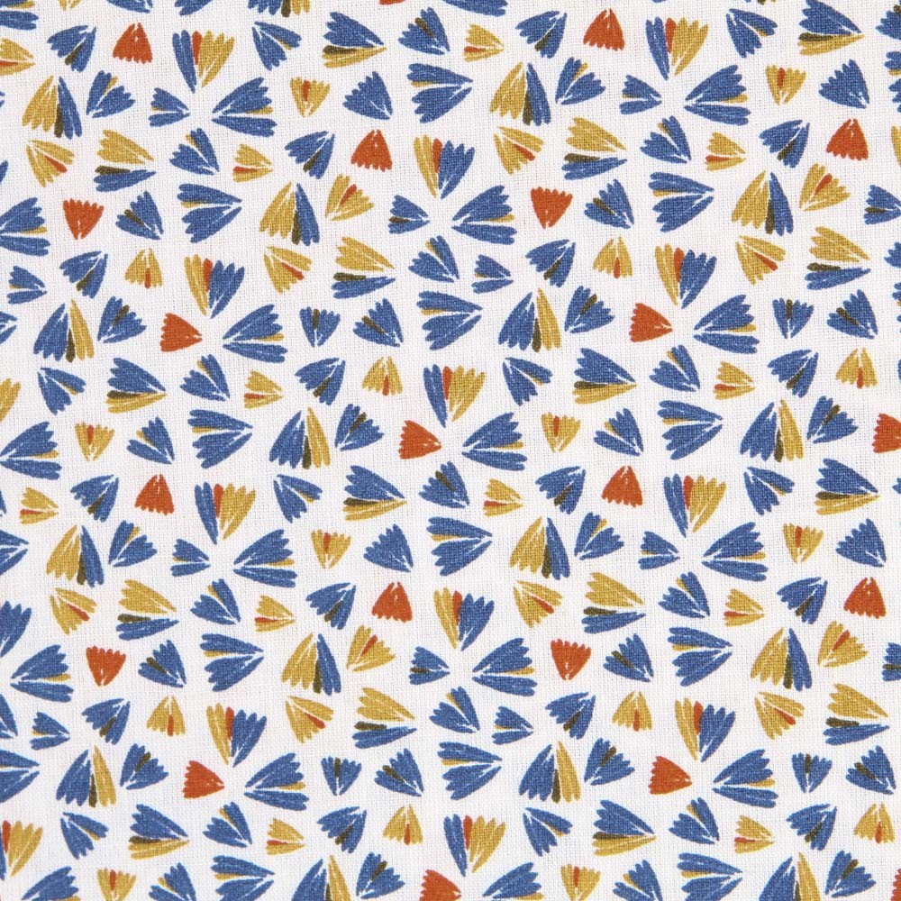 Patchwork Poplin Blue Knots - Ribes y Casals