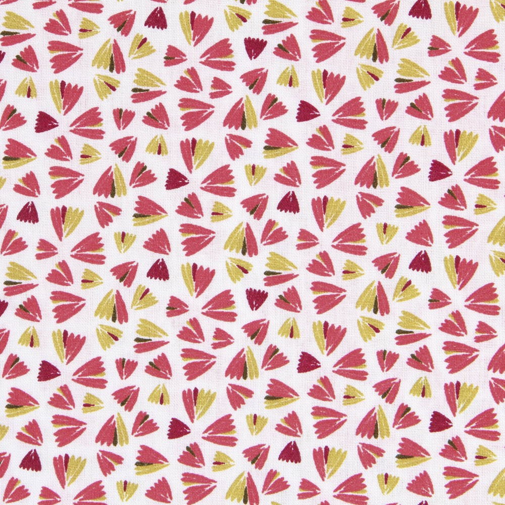 Patchwork Poplin Coral Knots - Ribes y Casals