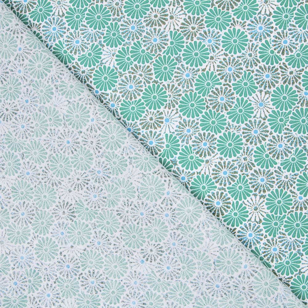 Poplin Patchwork Nikki Green - Ribes y Casals