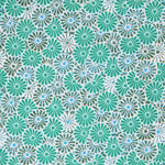 Cotton Fabric Daisies Turquoise - Ribes y Casals
