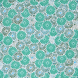 Cotton Fabric Daisies Turquoise - Ribes y Casals