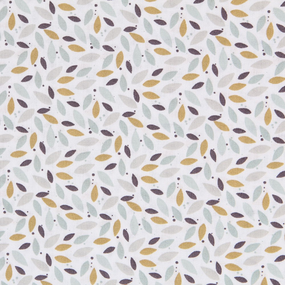 Patchwork Poplin Green Petals - Ribes y Casals