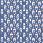 Patchwork Poplin Blue Feathers - Ribes y Casals