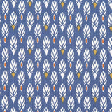 Patchwork Poplin Blue Feathers - Ribes y Casals