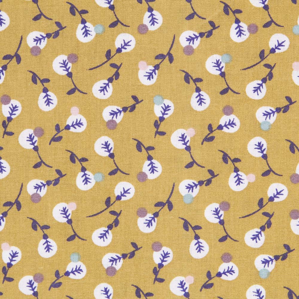 Patchwork Poplin Olive Branches - Ribes y Casals