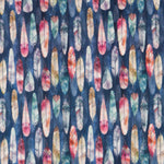Poplin Cotton Feathers Violets - Ribes y Casals