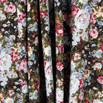 Retro Black Floral Poplin - Ribes y Casals