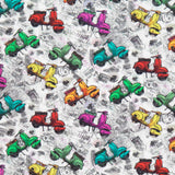 Poplin Cotton Multicolored Vespa - Ribes y Casals