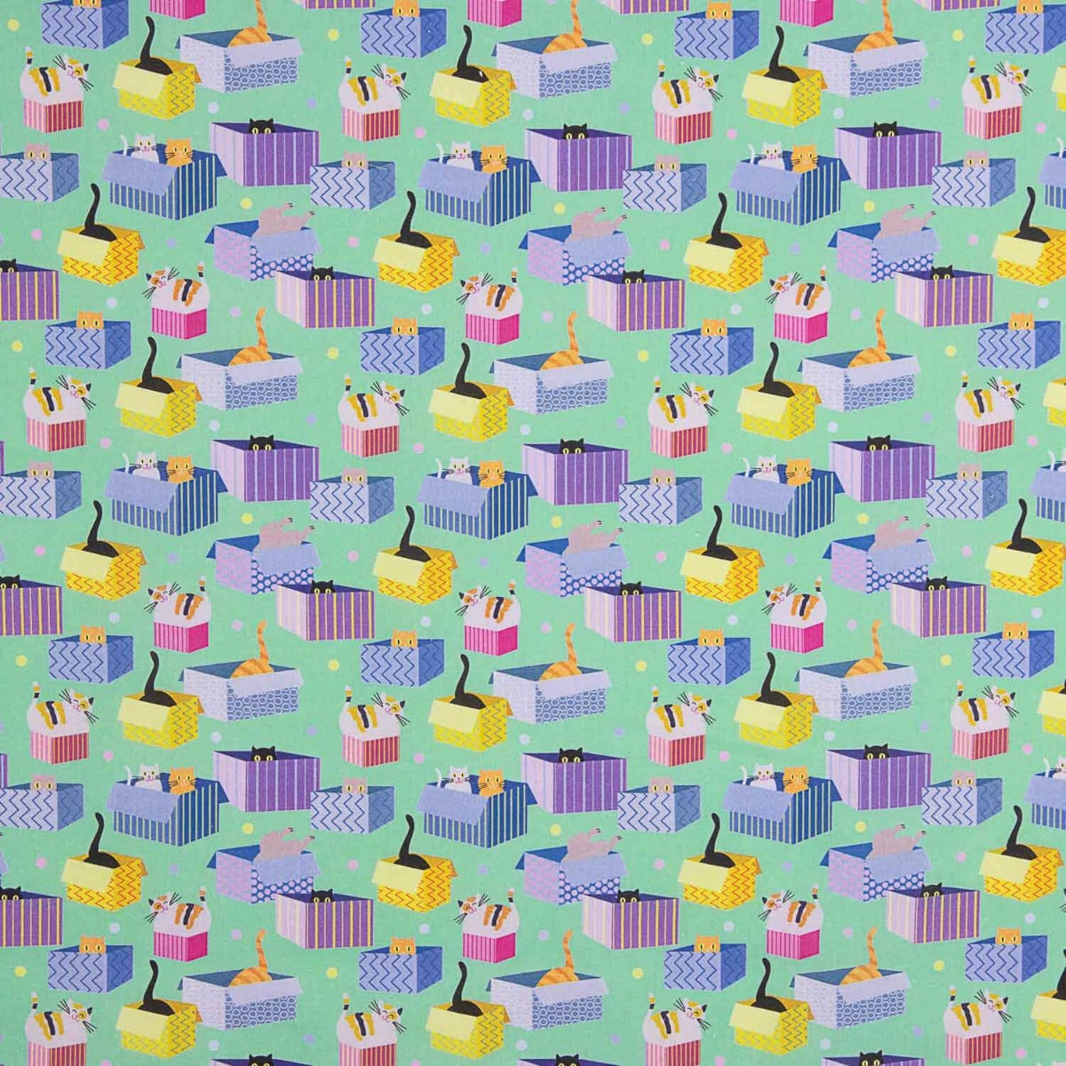 Cats Print Cotton Poplin - Ribes y Casals