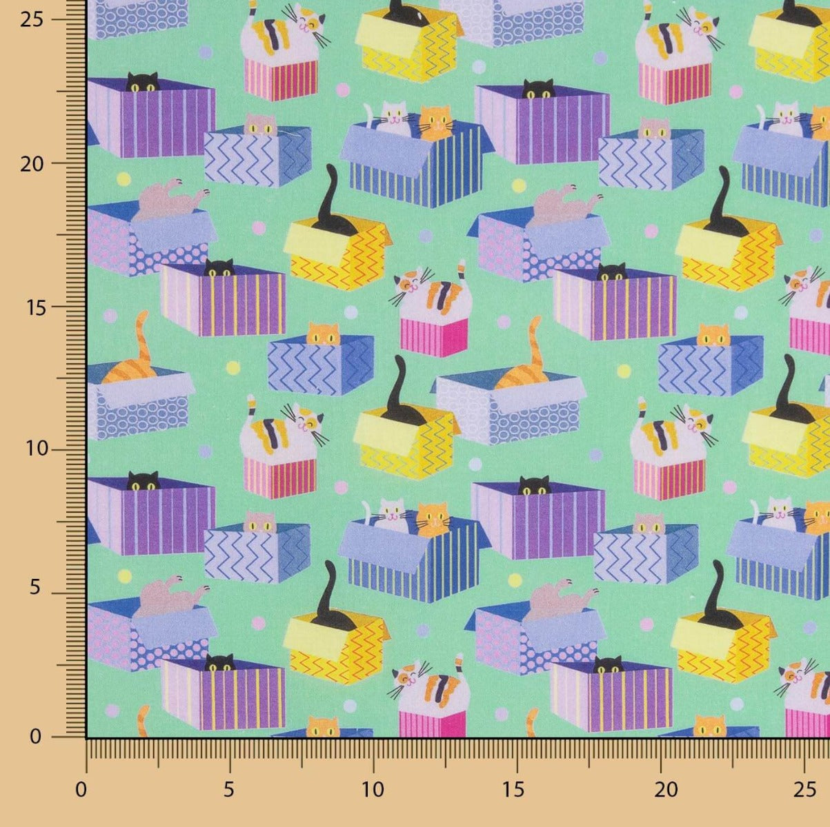 Cats Print Cotton Poplin - Ribes y Casals