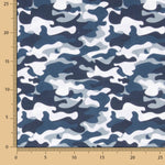 Blue Gray Camouflage Poplin - Ribes y Casals