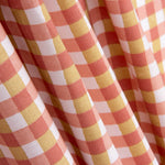Coral Checked Poplin - Ribes y Casals