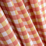 Coral Checked Poplin - Ribes y Casals