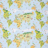 Cotton Poplin World Map - Ribes y Casals