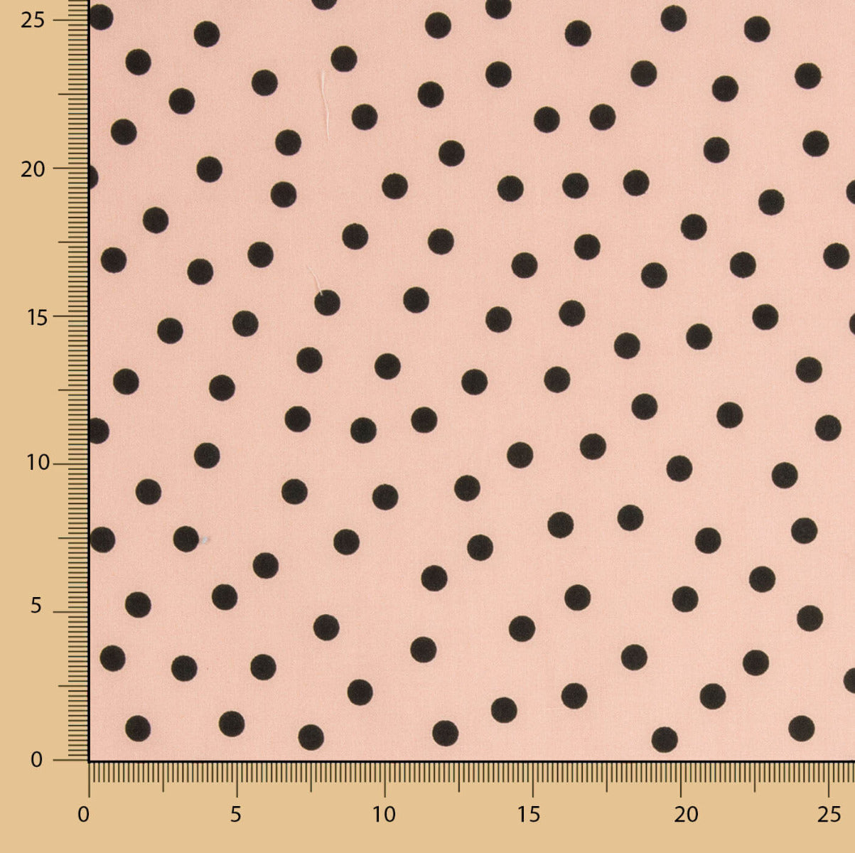 Fleece Spandex Poplin Dots Black 7mm Pink - Ribes y Casals