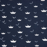 Sailor Boats Cotton Poplin Fabric - Ribes y Casals