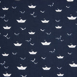 Sailor Boats Cotton Poplin Fabric - Ribes y Casals