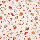 Christmas Poplin – Rocking Horse on White - Ribes y Casals