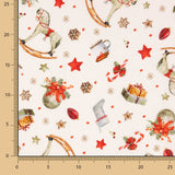 Christmas Poplin – Rocking Horse on White - Ribes y Casals