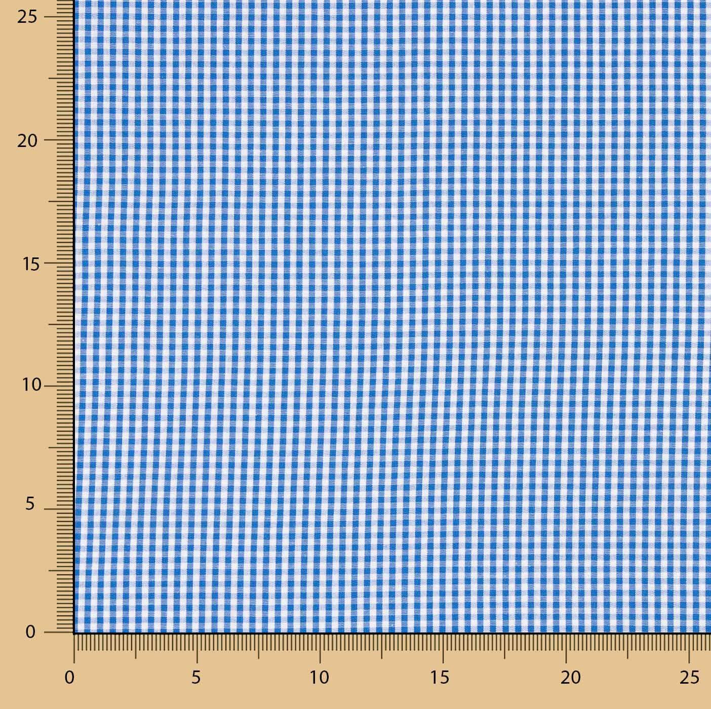 Mini Blue Check Cotton Poplin - Ribes y Casals