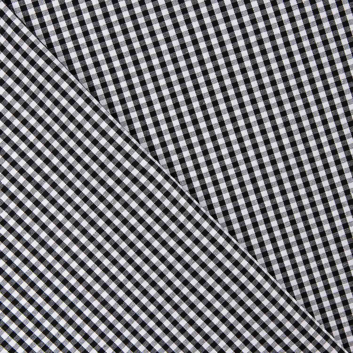 Mini Black Check Cotton Poplin - Ribes y Casals