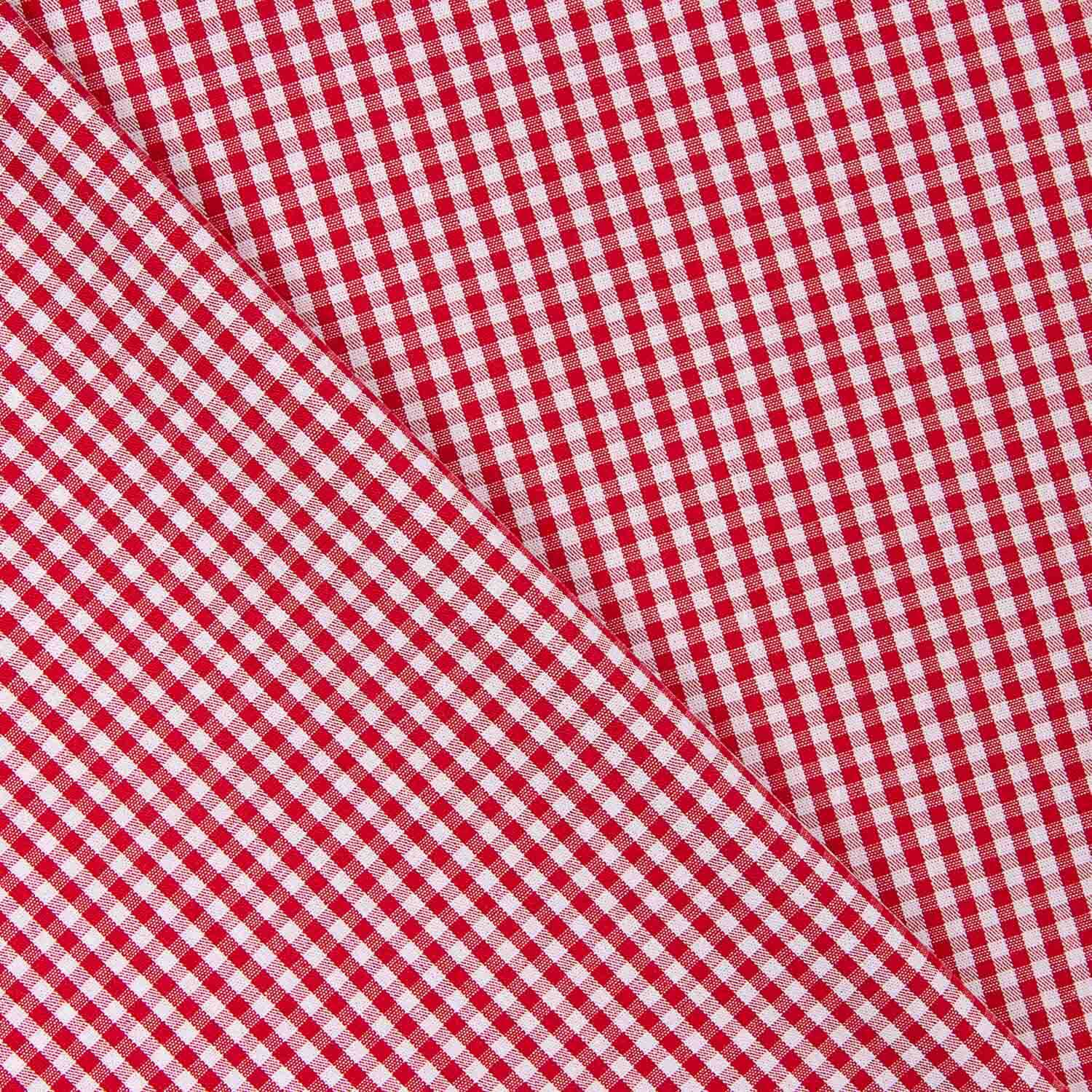 Mini Red Check Cotton Poplin - Ribes y Casals