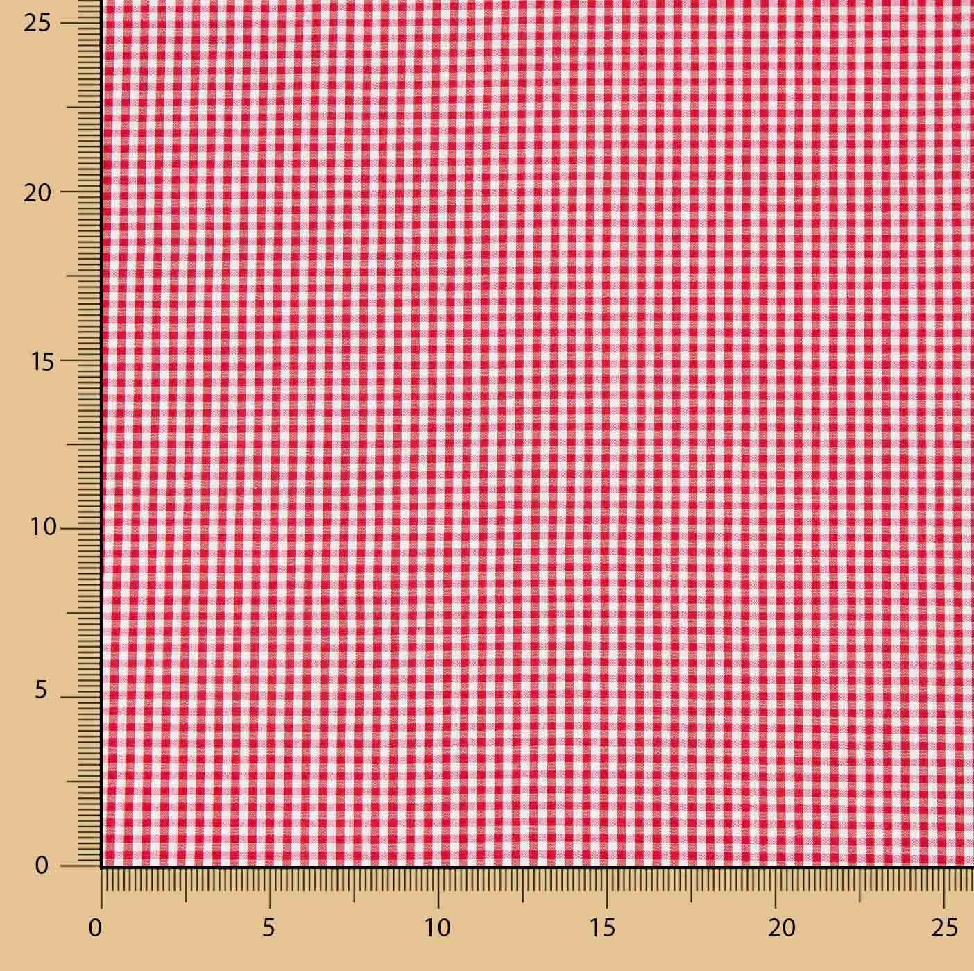 Mini Red Check Cotton Poplin - Ribes y Casals