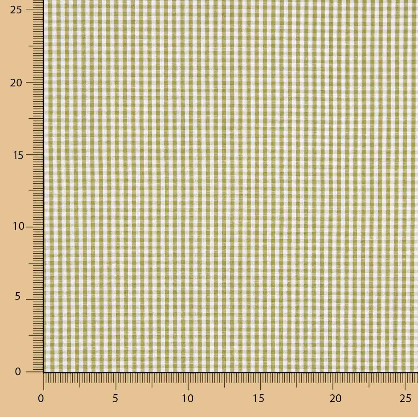 Mini Olive Green Checked Cotton Poplin - Ribes y Casals